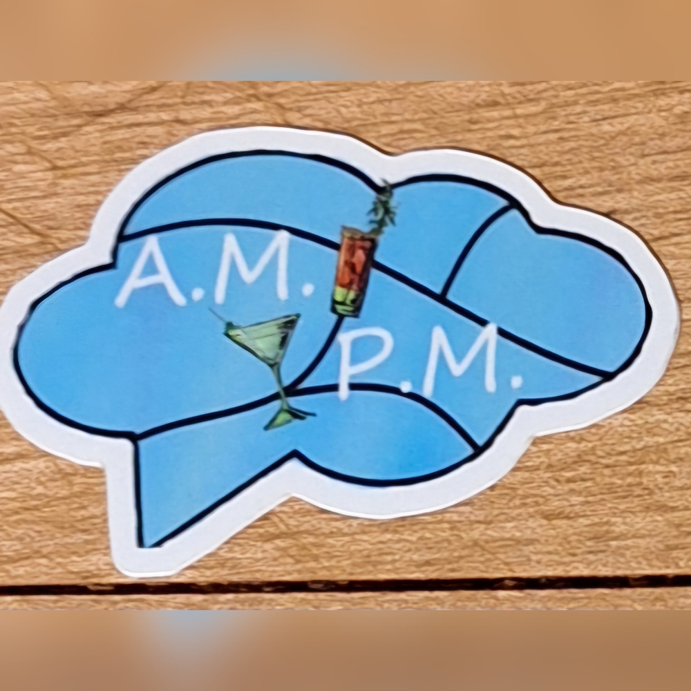 Am Pm Sticker - order through available listing with a message telling  the